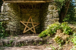 Beneath The Boughs poetry installation: created by Katie Hale at Lowther Castle & Gardens, Cumbria. Funded by Arts Council England.