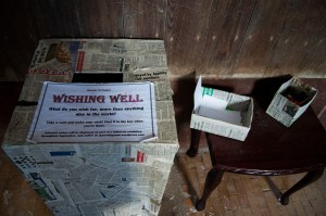 Beneath The Boughs poetry installation: created by Katie Hale at Lowther Castle & Gardens, Cumbria. Funded by Arts Council England.