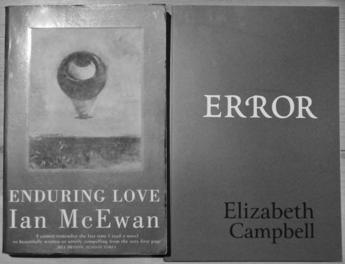 Spine poetry by Katie Hale, inspired by Nina Katchadourian