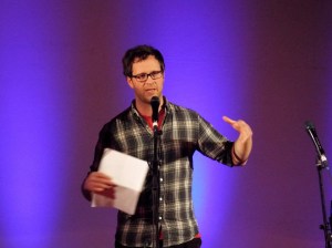 New Writing Cumbria and Eden Arts event at Penrith Old Fire Station, featuring writer Simon Sylvester and singer songwriter Joan Shelley