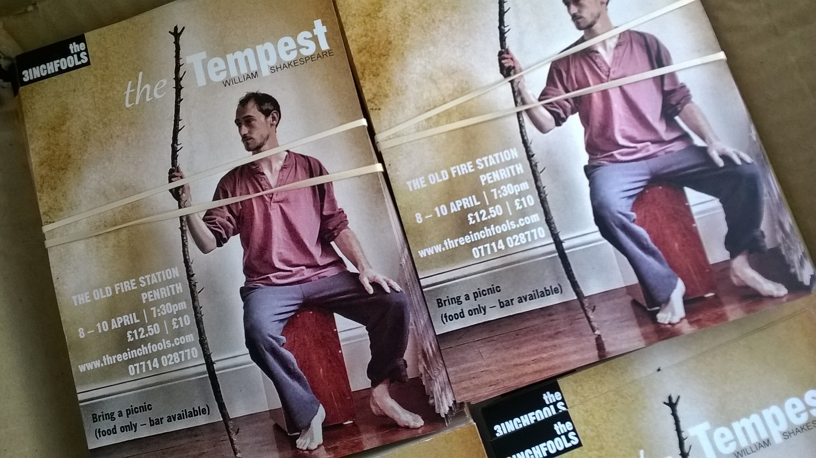 Three Inch Fools The Tempest: touring Shakespeare in Cumbria, Penrith Old Fire Station, Eden Arts