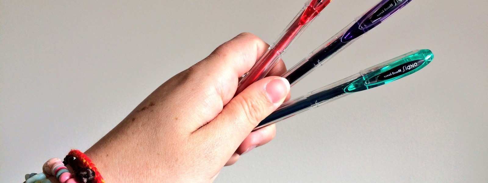 I bought some fancy coloured gel pens for editing