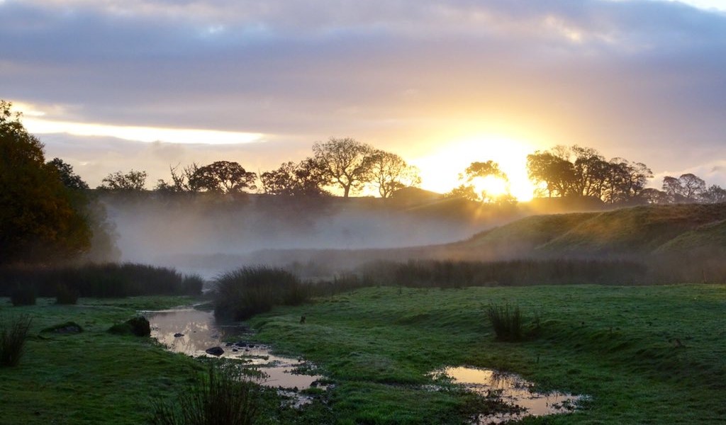 Cumbrian sunrise on a foggy autumn morning